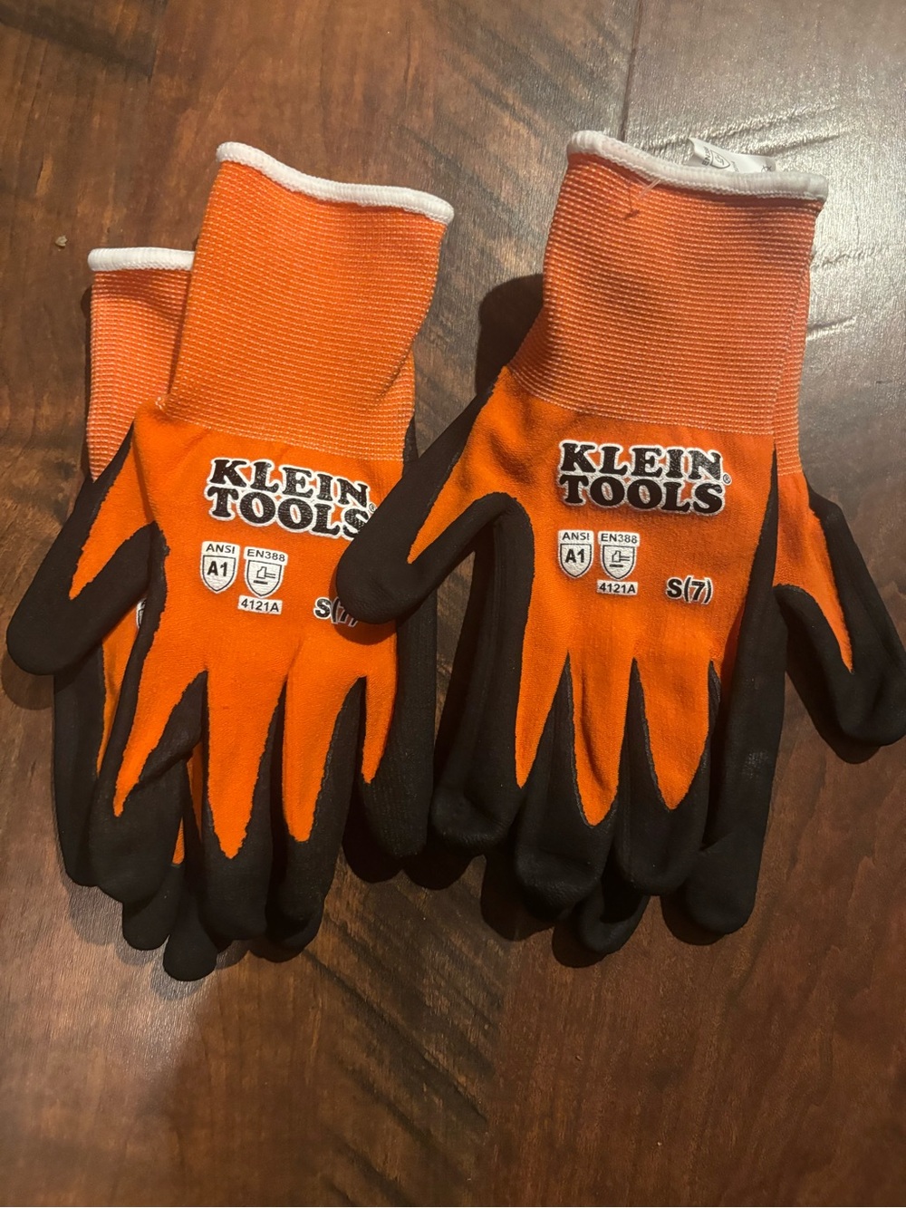 Klein Tools High-Visibility Orange & Black Protective Work Gloves/ Brand New
